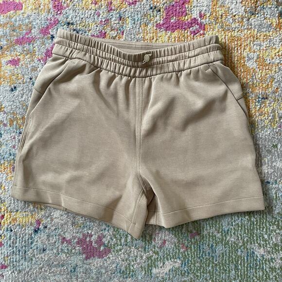 Lululemon Softstreme High Rise Shorts 4” Modal Pull On Filbert Tan Women’s 4 - Picture 1 of 10